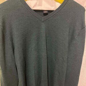 Brooks Brothers 346 green 88% merino wool sweater size medium